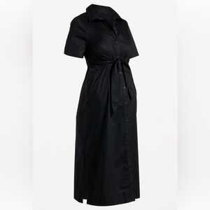 Maternity Black Button-Up Dress